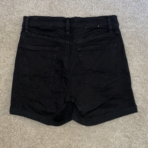 Garage Shorts Womens Taille Haute High Rise Denim Jeans Black Size 3 - Picture 5 of 5